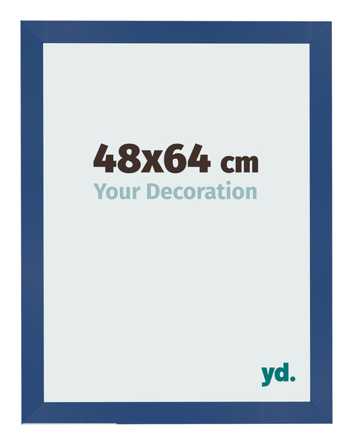 Cadre Photo 48x64 cm Bleu Fonce MDF Bologna De Face Mesure | Yourdecoration.fr