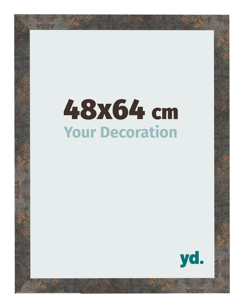 Cadre Photo 48x64 cm Metal Oxyde MDF Bologna De Face Mesure | Yourdecoration.fr