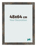 Cadre Photo 48x64 cm Metal Oxyde MDF Bologna De Face Mesure | Yourdecoration.fr