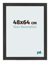 Cadre Photo 48x64 cm Noir Mat MDF Bologna De Face Mesure | Yourdecoration.fr