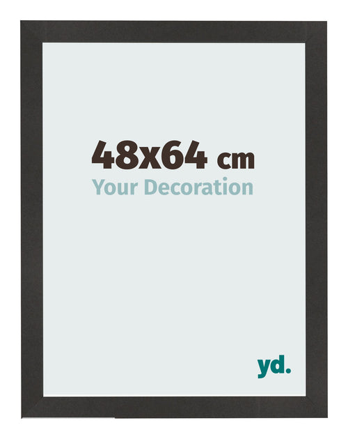 Cadre Photo 48x64 cm Noir Mat MDF Bologna De Face Mesure | Yourdecoration.fr
