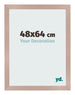 Cadre Photo 48x64 cm Rose Ancien MDF Bologna De Face Mesure | Yourdecoration.fr