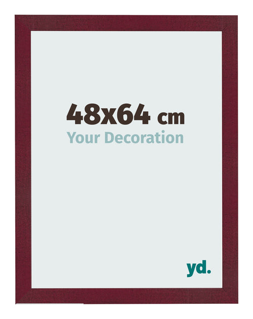 Cadre Photo 48x64 cm Vin Rouge Patine MDF Bologna De Face Mesure | Yourdecoration.fr