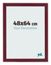 Cadre Photo 48x64 cm Vin Rouge Patine MDF Bologna De Face Mesure | Yourdecoration.fr