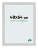 Cadre Photo 48x64cm Acier Inoxydable MDF Bologna De Face Mesure | Yourdecoration.fr