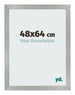 Cadre Photo 48x64cm Aluminium Brossé MDF Bologna De Face Mesure | Yourdecoration.fr