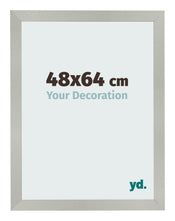 Cadre Photo 48x64cm Argent Mat MDF Bologna De Face Mesure | Yourdecoration.fr