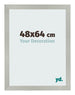 Cadre Photo 48x64cm Argent Mat MDF Bologna De Face Mesure | Yourdecoration.fr