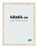 Cadre Photo 48x64cm Blanc Vintage MDF Bologna De Face Mesure | Yourdecoration.fr