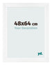 Cadre Photo 48x64cm Blanc Vintage MDF Pisa De Face Mesure | Yourdecoration.fr