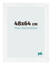 Cadre Photo 48x64cm Blanc Vintage MDF Pisa De Face Mesure | Yourdecoration.fr