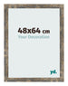 Cadre Photo 48x64cm Bleu Or Mélangé MDF Bologna De Face Mesure | Yourdecoration.fr