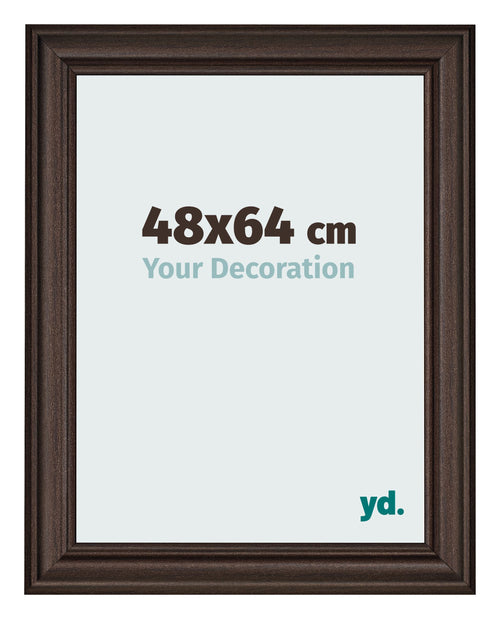 Cadre Photo 48x64cm Chene Fonce MDF Lazio De Face Mesure | Yourdecoration.fr