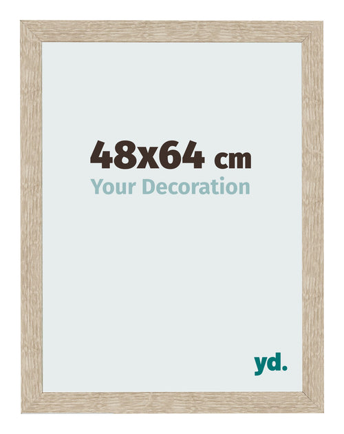 Cadre Photo 48x64cm Chêne Sonoma MDF Bologna De Face Mesure | Yourdecoration.fr