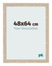 Cadre Photo 48x64cm Chêne Sonoma MDF Bologna De Face Mesure | Yourdecoration.fr