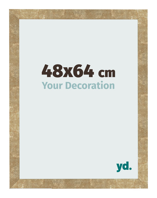 Cadre Photo 48x64cm Or Antique MDF Bologna De Face Mesure | Yourdecoration.fr