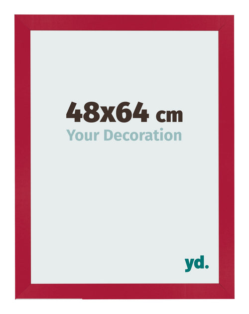 Cadre Photo 48x64cm Rouge MDF Bologna De Face Mesure | Yourdecoration.fr