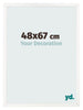 Cadre Photo 48x67 cm Blanc Brillant MDF Bologna De Face Mesure | Yourdecoration.fr