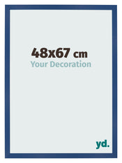 Cadre Photo 48x67 cm Bleu Fonce MDF Bologna De Face Mesure | Yourdecoration.fr