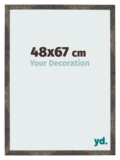 Cadre Photo 48x67 cm Metal Oxyde MDF Bologna De Face Mesure | Yourdecoration.fr