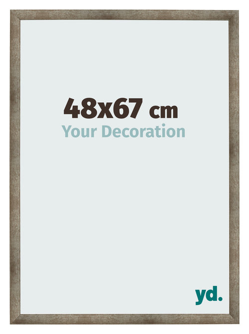 Cadre Photo 48x67 cm Metal Vintage MDF Bologna De Face Mesure | Yourdecoration.fr