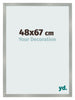 Cadre Photo 48x67cm Aluminium Brossé MDF Bologna De Face Mesure | Yourdecoration.fr