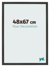 Cadre Photo 48x67cm Anthracite MDF Bologna De Face Mesure | Yourdecoration.fr