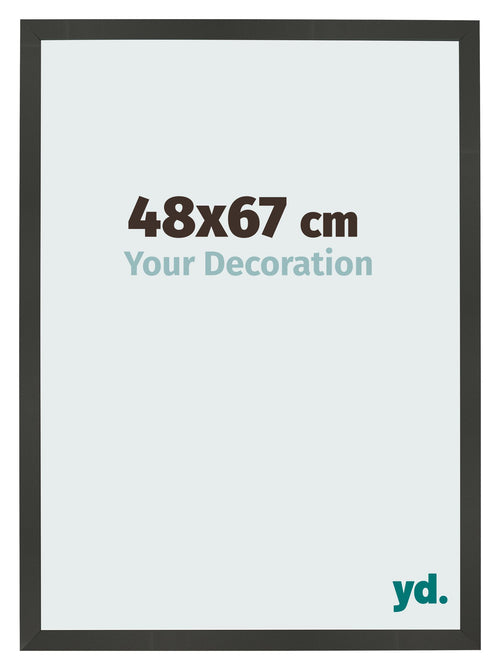 Cadre Photo 48x67cm Anthracite MDF Bologna De Face Mesure | Yourdecoration.fr