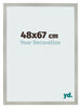 Cadre Photo 48x67cm Argent Mat MDF Bologna De Face Mesure | Yourdecoration.fr