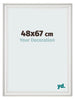 Cadre Photo 48x67cm Blanc Patine MDF Lazio De Face Mesure | Yourdecoration.fr