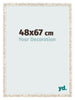 Cadre Photo 48x67cm Blanc Vintage MDF Bologna De Face Mesure | Yourdecoration.fr