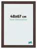 Cadre Photo 48x67cm Chene Fonce MDF Lazio De Face Mesure | Yourdecoration.fr