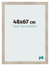 Cadre Photo 48x67cm Chene Rustique MDF Pisa De Face Mesure | Yourdecoration.fr