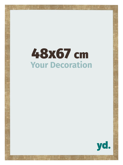 Cadre Photo 48x67cm Or Antique MDF Bologna De Face Mesure | Yourdecoration.fr