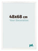 Cadre Photo 48x68 cm Blanc Brillant MDF Bologna De Face Mesure | Yourdecoration.fr