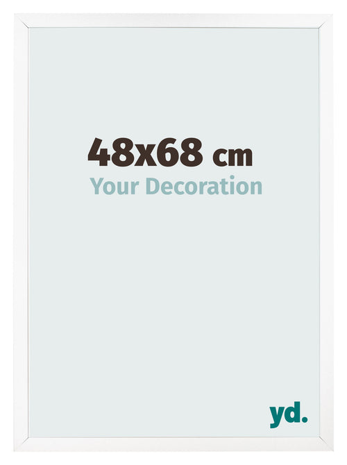 Cadre Photo 48x68 cm Blanc Mat MDF Bologna De Face Mesure | Yourdecoration.fr