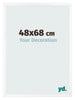 Cadre Photo 48x68 cm Blanc Mat MDF Bologna De Face Mesure | Yourdecoration.fr