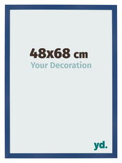 Cadre Photo 48x68 cm Bleu Fonce MDF Bologna De Face Mesure | Yourdecoration.fr