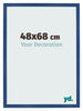 Cadre Photo 48x68 cm Bleu Fonce MDF Bologna De Face Mesure | Yourdecoration.fr