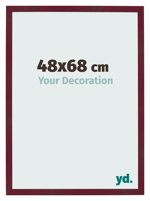 Cadre Photo 48x68 cm Vin Rouge Patine MDF Bologna De Face Mesure | Yourdecoration.fr