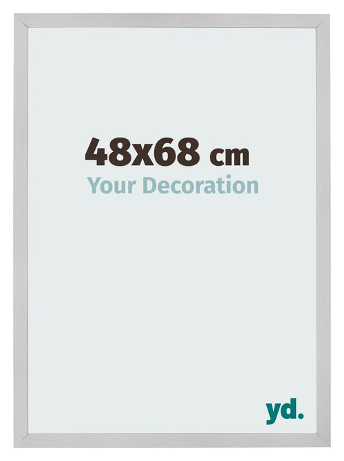 Cadre Photo 48x68cm Acier Inoxydable MDF Bologna De Face Mesure | Yourdecoration.fr