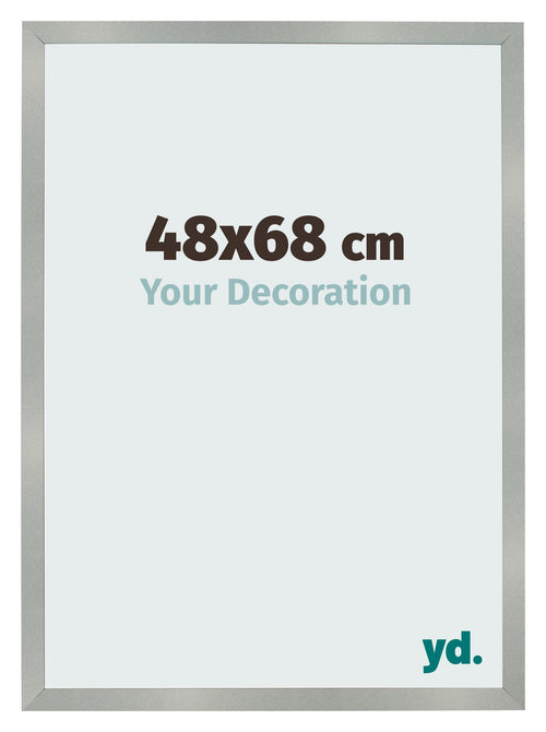 Cadre Photo 48x68cm Aluminium Brossé MDF Bologna De Face Mesure | Yourdecoration.fr