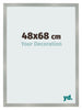 Cadre Photo 48x68cm Aluminium Brossé MDF Bologna De Face Mesure | Yourdecoration.fr