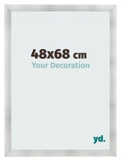 Cadre Photo 48x68cm Aluminium Brosse MDF Pisa De Face Mesure | Yourdecoration.fr