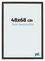 Cadre Photo 48x68cm Anthracite MDF Bologna De Face Mesure | Yourdecoration.fr
