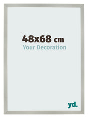 Cadre Photo 48x68cm Argent Mat MDF Bologna De Face Mesure | Yourdecoration.fr