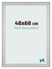 Cadre Photo 48x68cm Argent Mat MDF Lazio De Face Mesure | Yourdecoration.fr