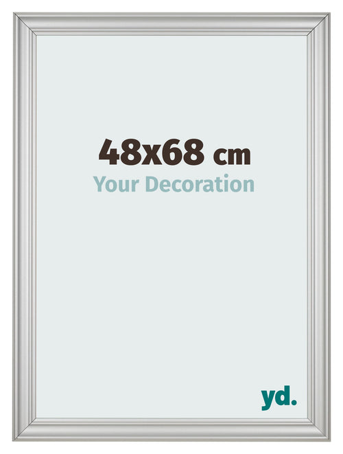 Cadre Photo 48x68cm Argent Mat MDF Lazio De Face Mesure | Yourdecoration.fr