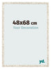 Cadre Photo 48x68cm Blanc Vintage MDF Bologna De Face Mesure | Yourdecoration.fr
