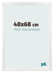 Cadre Photo 48x68cm Blanc Vintage MDF Pisa De Face Mesure | Yourdecoration.fr